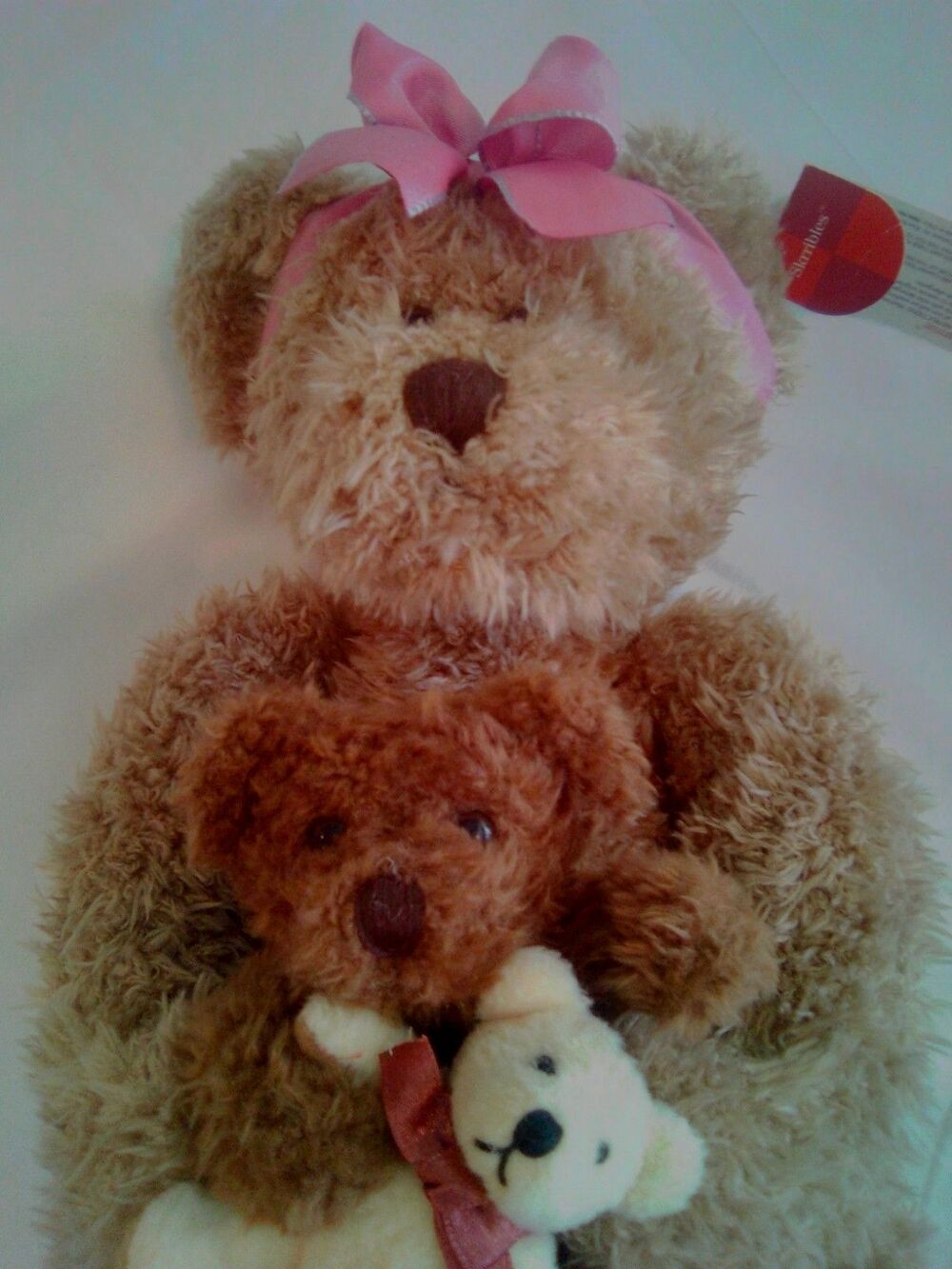 Russ Marmie teddy bear with baby bear plush set tags still on!